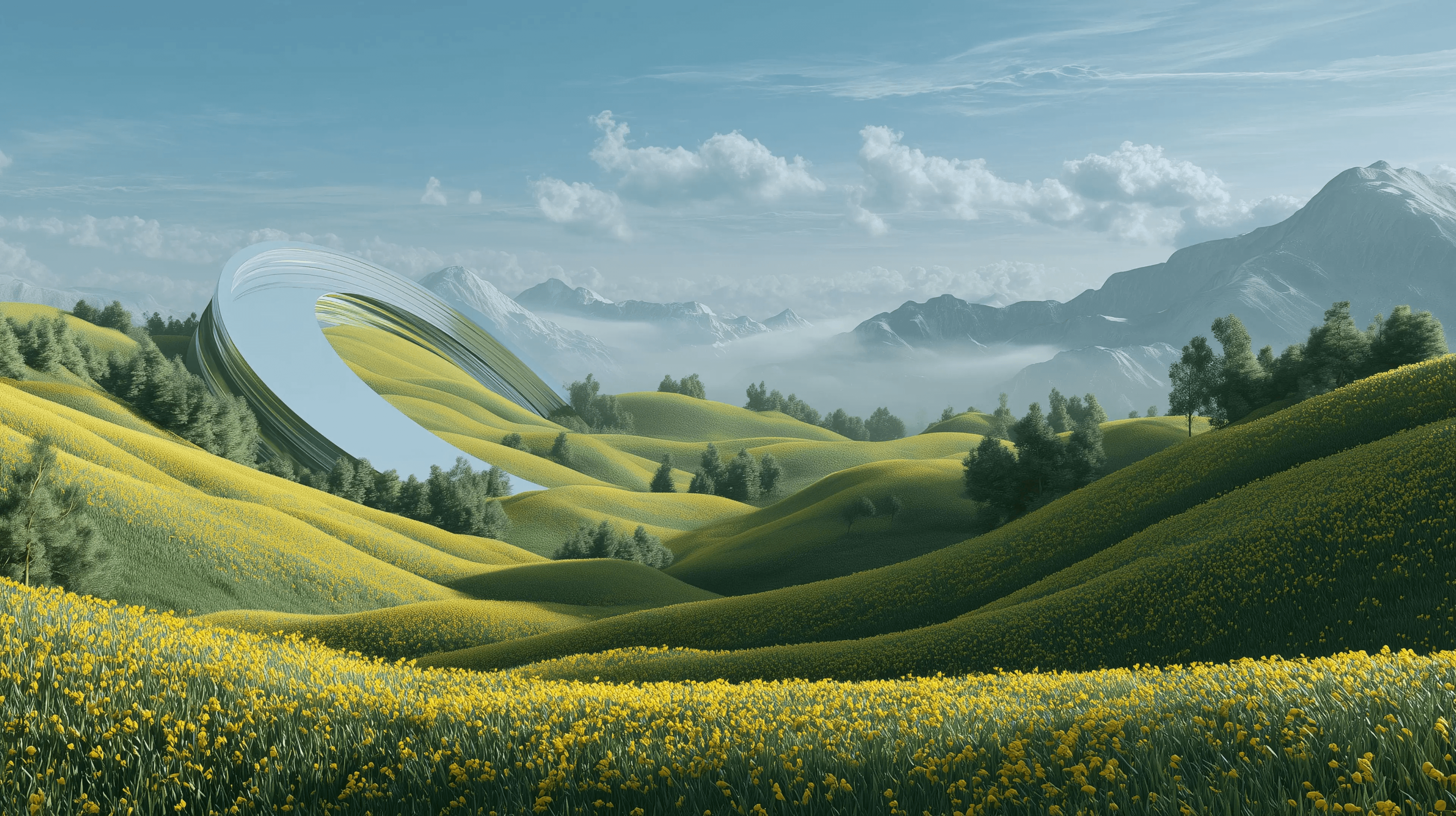 Cinematic landscape background